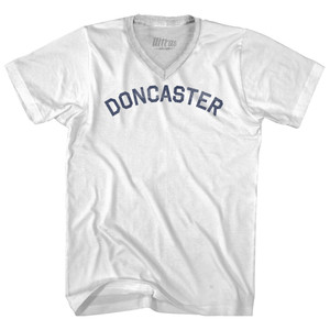 Doncaster Adult Tri-Blend V-neck T-shirt - White