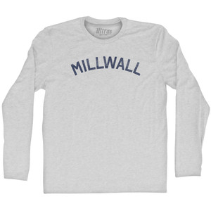 Millwall Adult Cotton Long Sleeve T-shirt - Grey Heather