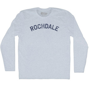Rochdale Adult Tri-Blend Long Sleeve T-shirt - Athletic White