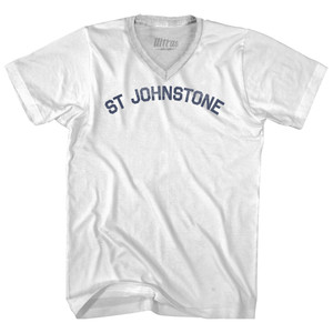 St Johnstone Adult Tri-Blend V-neck T-shirt - White