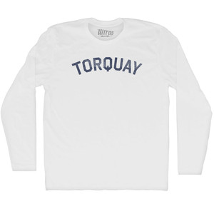 Torquay Adult Cotton Long Sleeve T-shirt - White