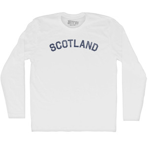 Scotland Adult Cotton Long Sleeve T-shirt - White