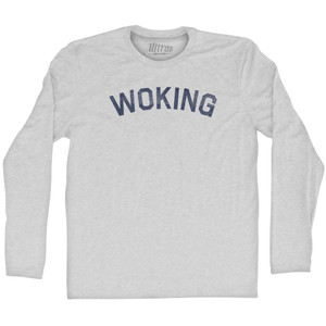 Woking Adult Cotton Long Sleeve T-shirt - Grey Heather
