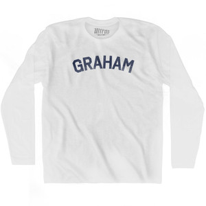 GRAHAM Adult Cotton Long Sleeve T-shirt - White