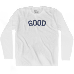 GOOD Adult Cotton Long Sleeve T-shirt - White