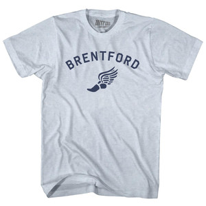 Brentford Running Track Winged Foot-Adult Tri-Blend T-shirt - Athletic White Brentford Running Track Winged Foot-Adult Tri-Blend T-shirt - Athletic White
