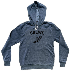 Crewe Running Track Winged Foot-Tri-Blend Hoodie - Blue