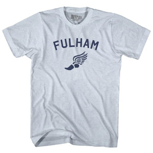Fulham Running Track Winged Foot-Adult Tri-Blend T-shirt - Athletic White