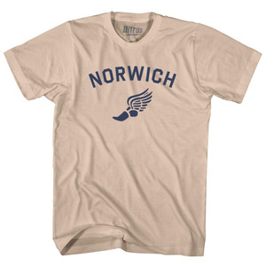Norwich Running Track Winged Foot-Adult Cotton T-shirt - Creme