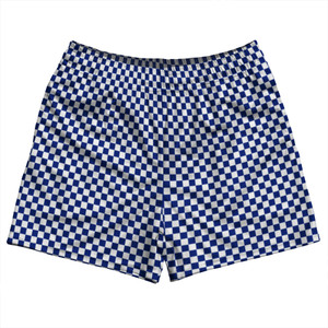 Checkerboard Half Inch Blue Royal and White Rugby Shorts Made In USA Checkerboard Half Inch Blue Royal and White Rugby Shorts Made In USA