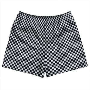 Checkerboard Half Inch Blue Navy Almost Black and White Rugby Shorts Made In USA Checkerboard Half Inch Blue Navy Almost Black and White Rugby Shorts Made In USA