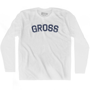 GROSS Adult Cotton Long Sleeve T-shirt - White