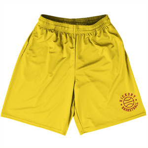 Hickory Yellow Basketball Practice Shorts Made In USA Hickory Yellow Basketball Practice Shorts Made In USA