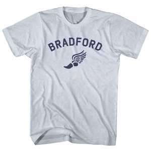 Bradford Running Track Winged Foot Adult Tri-Blend T-shirt - Athletic White
