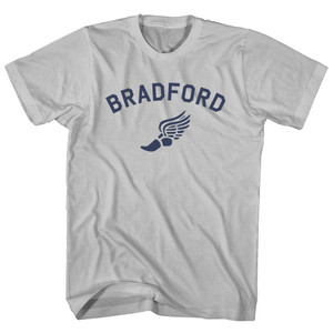 Bradford Running Track Winged Foot Adult Cotton T-shirt - Cool Grey