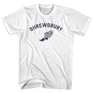 Shrewsbury Running Track Winged Foot Adult Cotton T-shirt - White