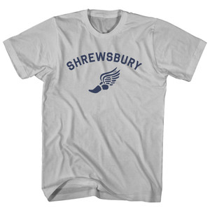 Shrewsbury Running Track Winged Foot Adult Cotton T-shirt - Cool Grey