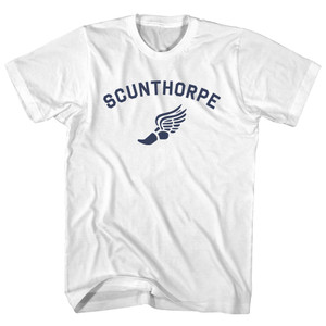 Scunthorpe Running Track Winged Foot Youth Cotton T-shirt - White