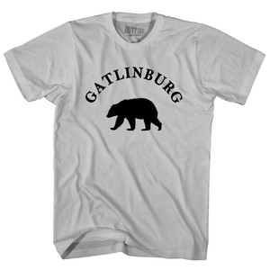 Gatlinburg Black Bear Tourist (Black Art) Adult Cotton T-shirt - Cool Grey