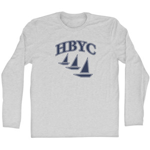 HBYC Hermosa Beach Yacht Club Adult Cotton Long Sleeve T-shirt - Grey Heather