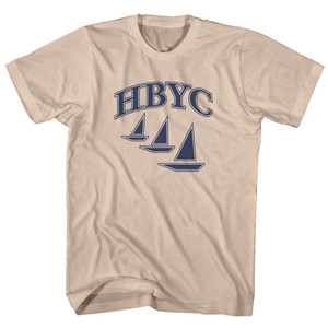 HBYC Hermosa Beach Yacht Club Adult Cotton T-shirt - Creme