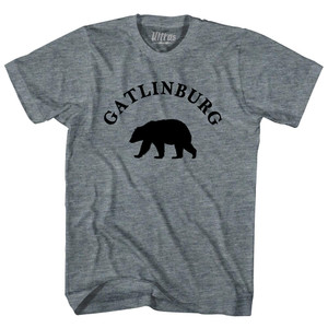 Gatlinburg Black Bear Tourist (Black Art) Youth Tri-Blend T-shirt - Athletic Grey