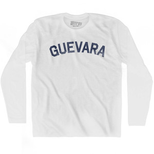 GUEVARA Adult Cotton Long Sleeve T-shirt - White