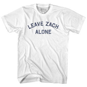 Leave Zach Alone Womens Cotton Junior Cut T-Shirt - White
