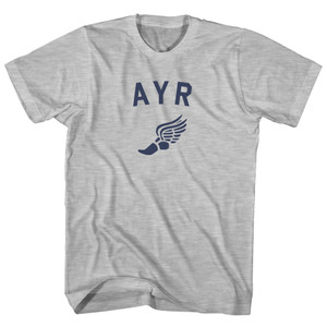Ayr Running Track Winged Foot Youth Cotton T-shirt - Grey Heather Ayr Running Track Winged Foot Youth Cotton T-shirt - Grey Heather
