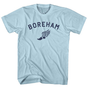 Boreham Running Track Winged Foot Adult Cotton T-shirt - Light Blue Boreham Running Track Winged Foot Adult Cotton T-shirt - Light Blue