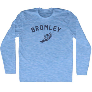 Bromley Running Track Winged Foot Adult Tri-Blend Long Sleeve T-shirt - Athletic Blue Bromley Running Track Winged Foot Adult Tri-Blend Long Sleeve T-shirt - Athletic Blue