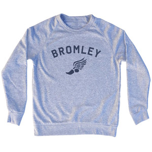 Bromley Running Track Winged Foot Adult Tri-Blend Sweatshirt - Grey Heather