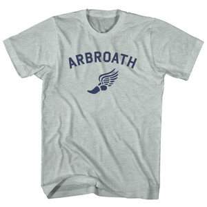 Arbroath Running Track Winged Foot Adult Tri-Blend T-shirt - Athletic Cool Grey Arbroath Running Track Winged Foot Adult Tri-Blend T-shirt - Athletic Cool Grey