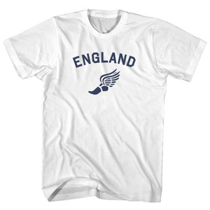 England Running Track Winged Foot Youth Cotton T-shirt - White
