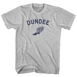 Dundee Running Track Winged Foot Womens Cotton Junior Cut T-Shirt - Grey Heather