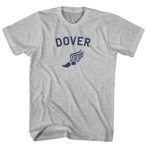 Dover Running Track Winged Foot Adult Cotton T-shirt - Grey Heather Dover Running Track Winged Foot Adult Cotton T-shirt - Grey Heather