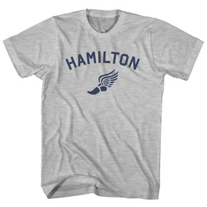 Hamilton Running Track Winged Foot Youth Cotton T-shirt - Grey Heather