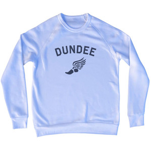 Dundee Running Track Winged Foot Adult Tri-Blend Sweatshirt - White