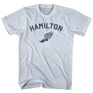 Hamilton Running Track Winged Foot Adult Tri-Blend T-shirt - Athletic White
