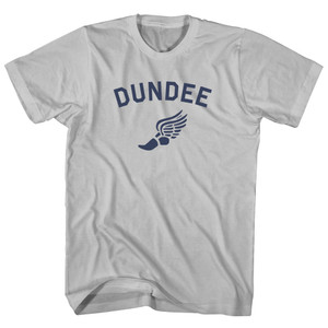 Dundee Running Track Winged Foot Adult Cotton T-shirt - Cool Grey