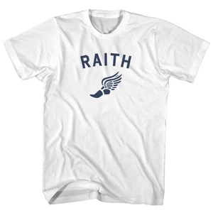 Raith Running Track Winged Foot Womens Cotton Junior Cut T-Shirt - White