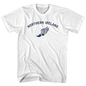 Northern Ireland Running Track Winged Foot Youth Cotton T-shirt - White Northern Ireland Running Track Winged Foot Youth Cotton T-shirt - White