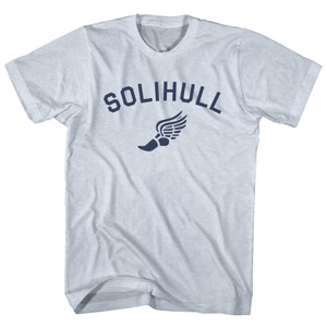 Solihull Running Track Winged Foot Adult Tri-Blend T-shirt - Athletic White