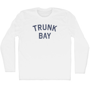 Trunk Bay Adult Cotton Long Sleeve T-shirt - White