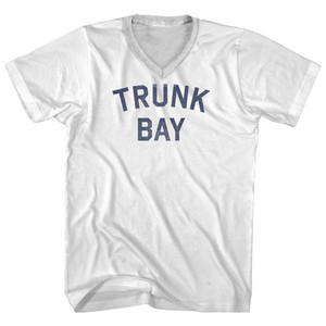 Trunk Bay Adult Cotton V-neck T-shirt - White