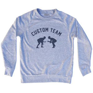 Custom Team Wrestling Adult Tri-Blend Sweatshirt - Grey Heather