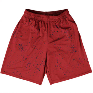 Super Fly Pattern Blue Navy and Red Dark Basketball Practice Shorts Made In USA - Blue Navy and Red Dark Super Fly Pattern Blue Navy and Red Dark Basketball Practice Shorts Made In USA - Blue Navy and Red Dark
