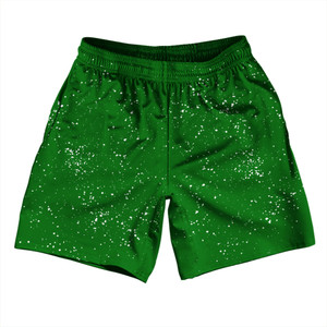 Super Fly Pattern Green Kelly and White Athletic Running Fitness Exercise Shorts 7" Inseam Shorts Made In USA - Green Kelly and White Super Fly Pattern Green Kelly and White Athletic Running Fitness Exercise Shorts 7" Inseam Shorts Made In USA - Green Kelly and White