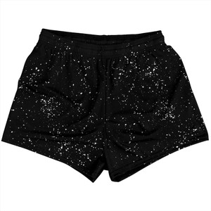 Super Fly Pattern Black and White Womens & Girls Sport Shorts End Made In USA - Black and White Super Fly Pattern Black and White Womens & Girls Sport Shorts End Made In USA - Black and White