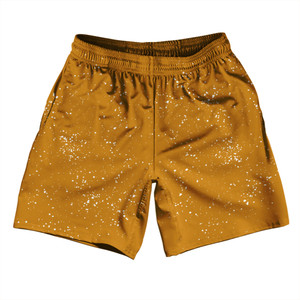 Super Fly Pattern Orange Burnt and White Athletic Running Fitness Exercise Shorts 7" Inseam Shorts Made In USA - Orange Burnt and White Super Fly Pattern Orange Burnt and White Athletic Running Fitness Exercise Shorts 7" Inseam Shorts Made In USA - Orange Burnt and White